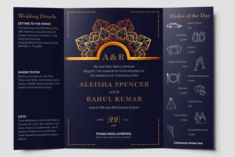 Gatefold Wedding Invitation