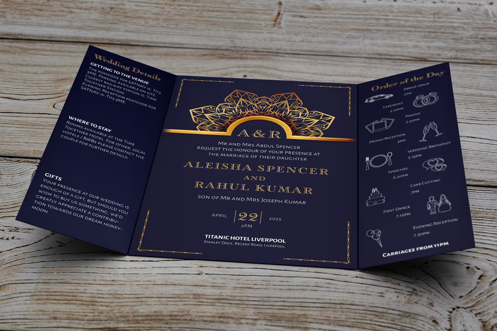 Gatefold Wedding Invitation