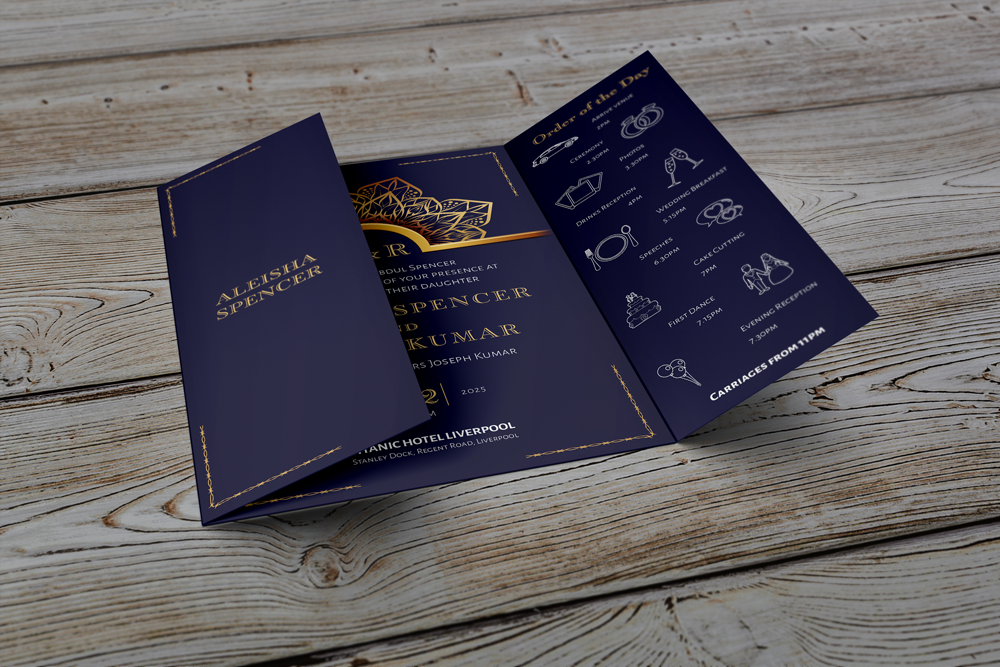 Gatefold Wedding Invitation