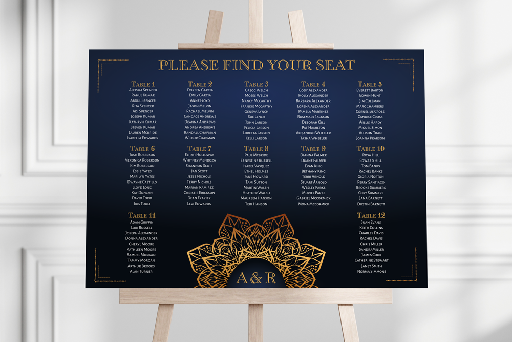 Seating Plan Sign