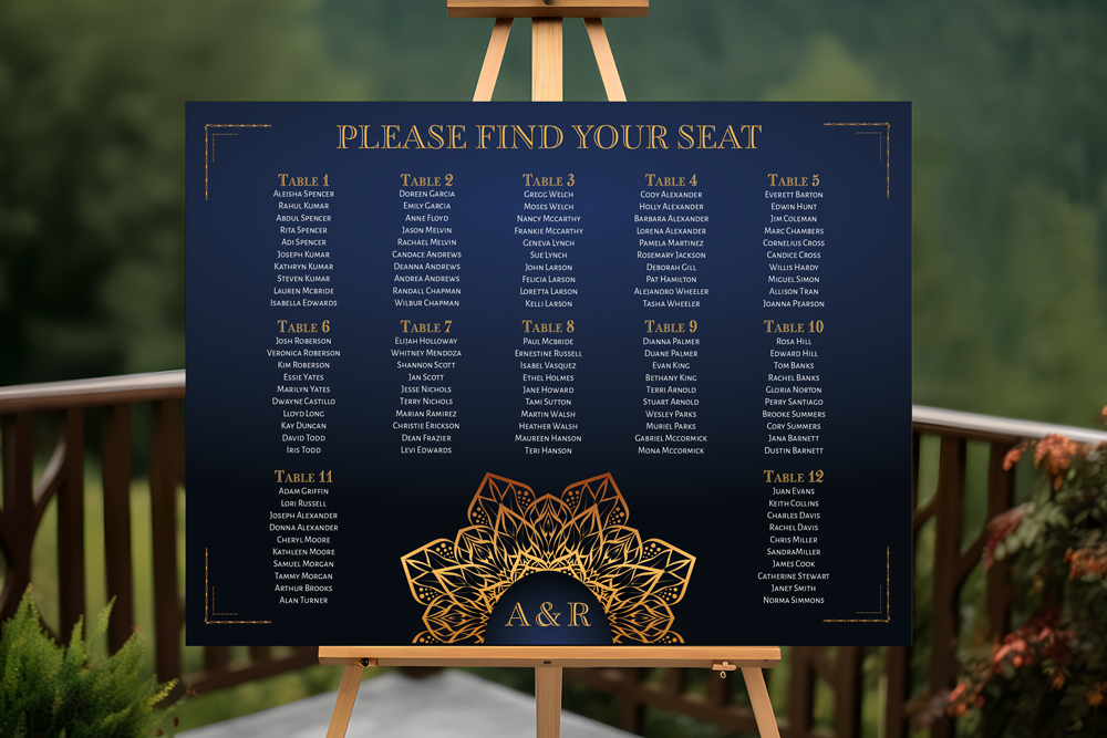 Seating Plan Sign