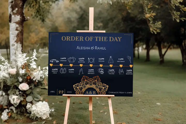 Order of the Day Sign Chalka