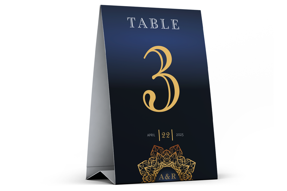 Table Number Sign
