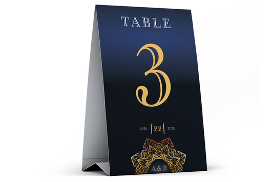 Table Number Sign