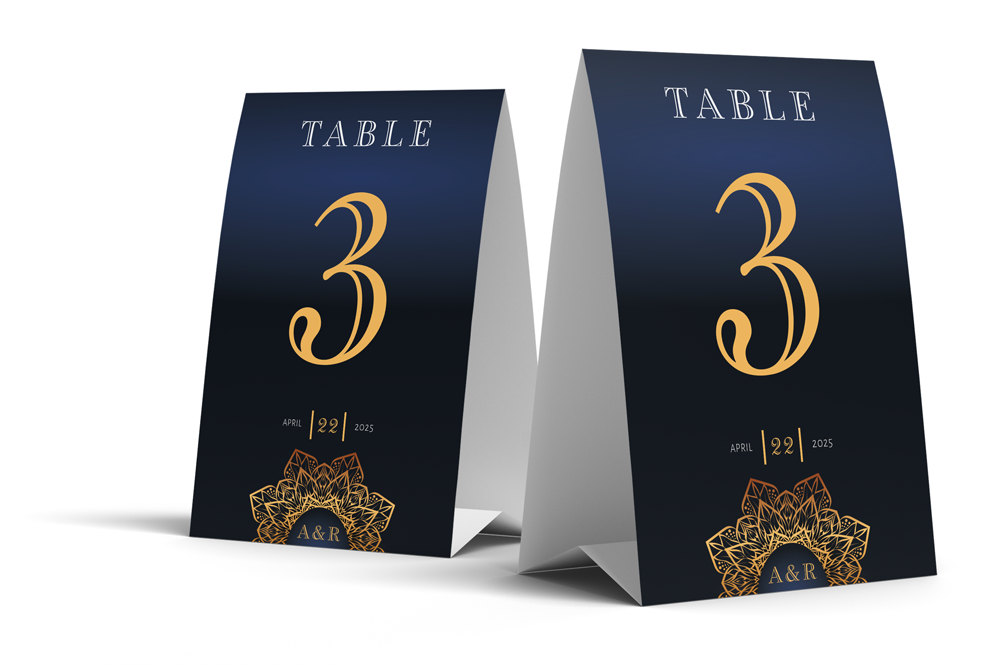 Table Number Sign
