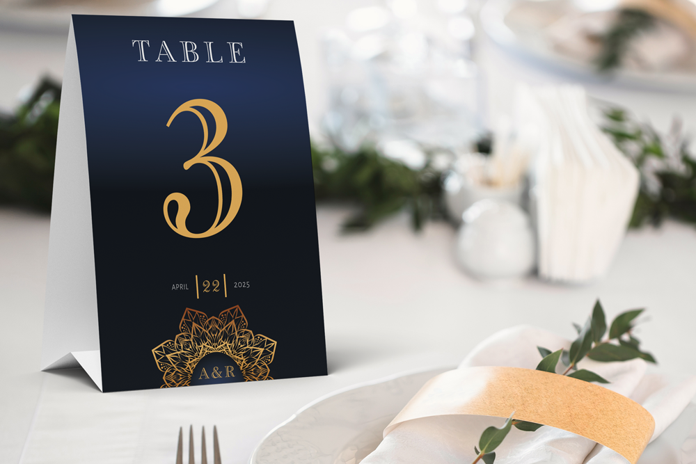 Table Number Sign