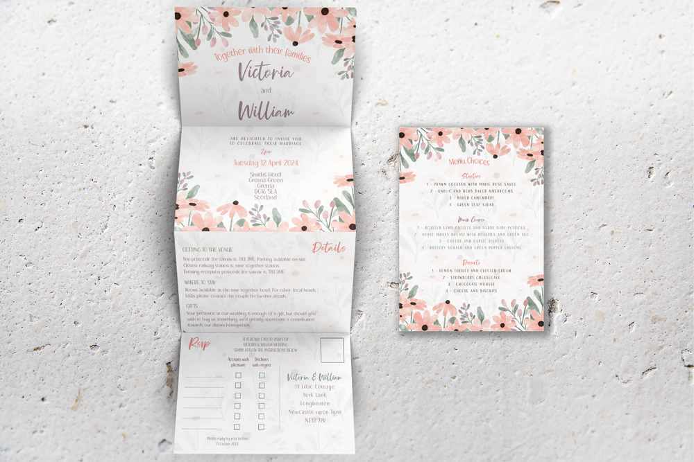 Accordion Wedding Invitation Deluxe