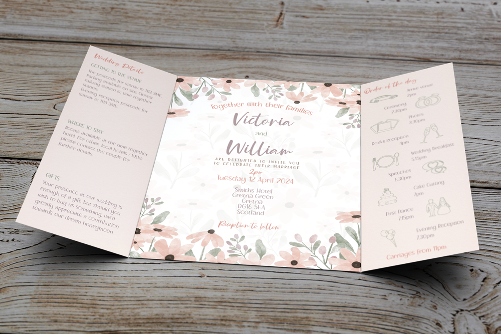 Gatefold Wedding Invitation