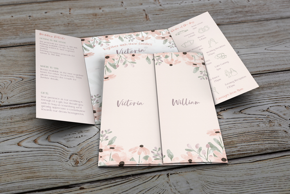 Gatefold Wedding Invitation