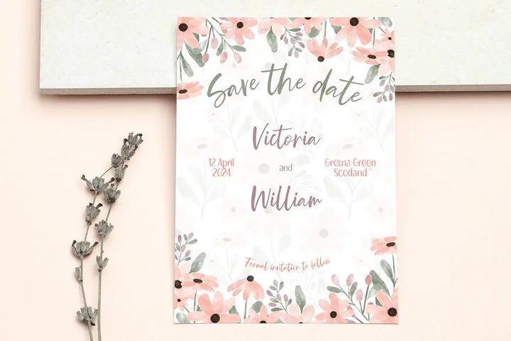 Save the Date Wild Flower