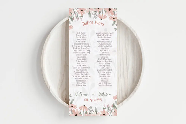 Buffet Menu Wild Flower