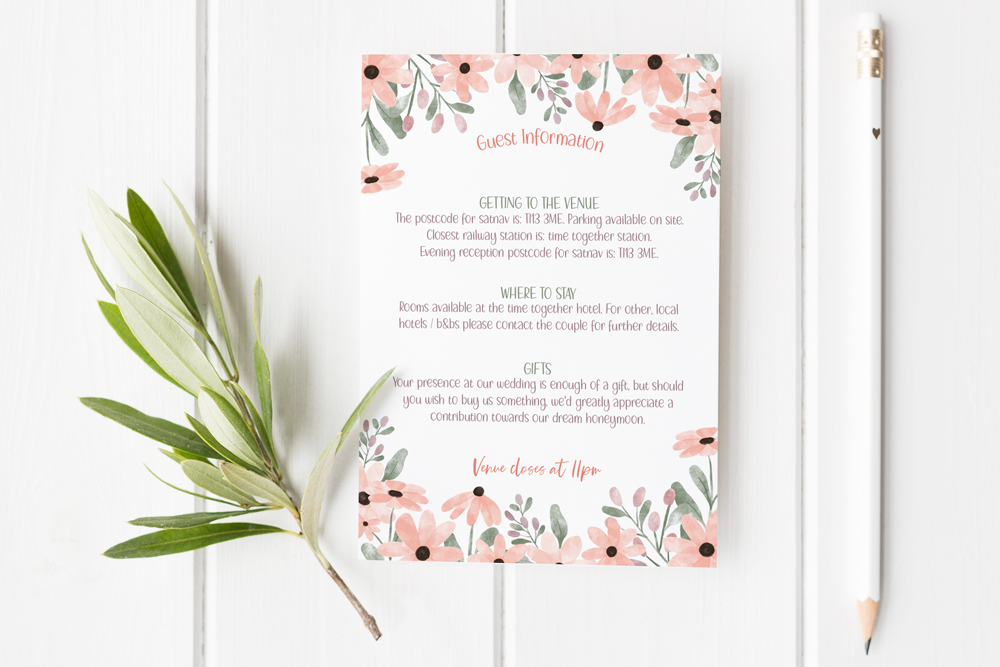 Guest Information Card