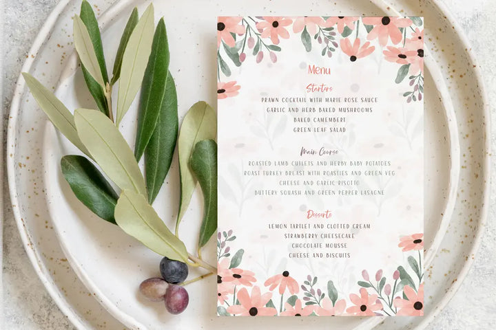 Set Menu Wild Flower