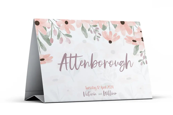 Table Name Sign Wild Flower