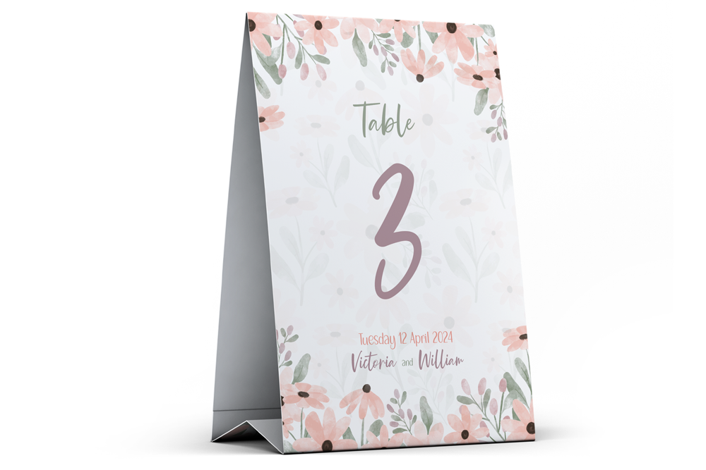 Table Number Sign