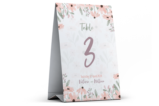 Table Number Sign