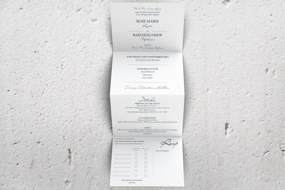 Accordion Wedding Invitation