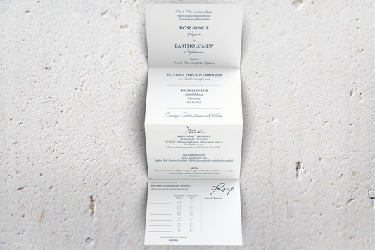 Accordion Wedding Invitation