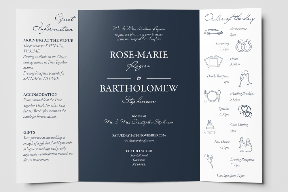 Gatefold Wedding Invitation