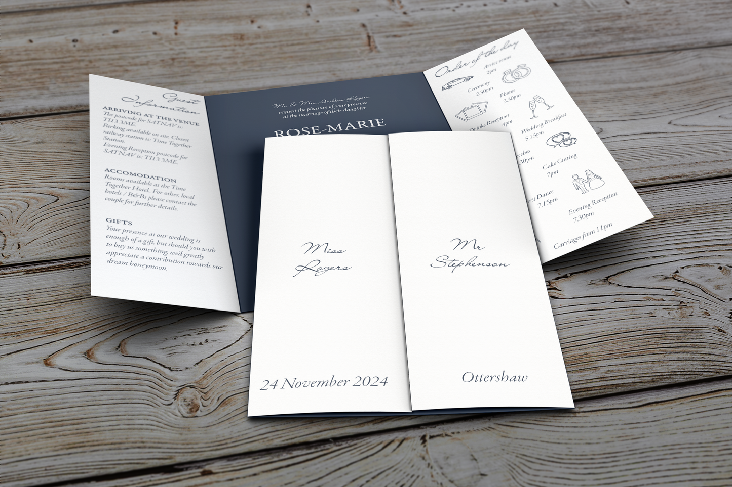 Gatefold Wedding Invitation
