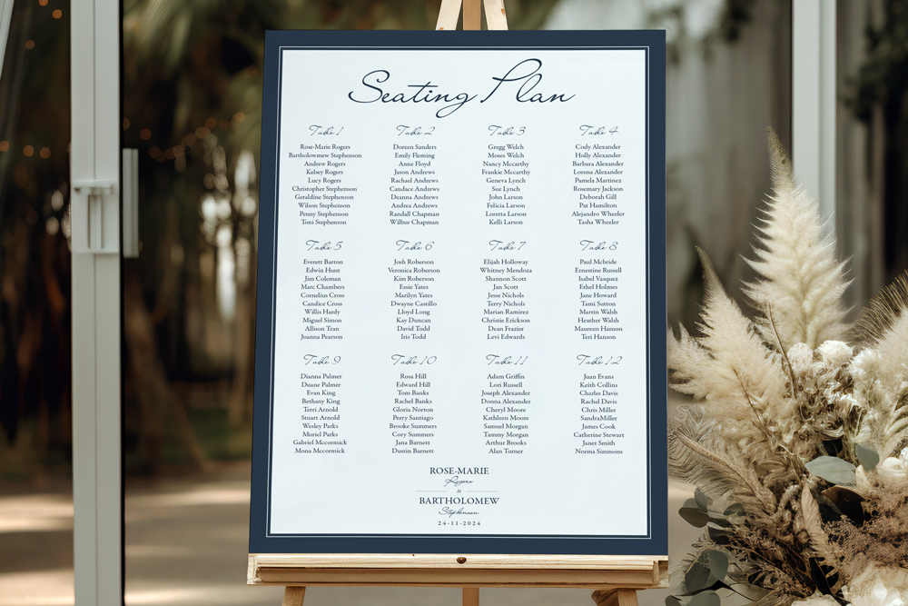Seating Plan Sign