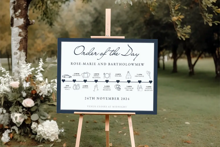 Order of the Day Sign Elegant