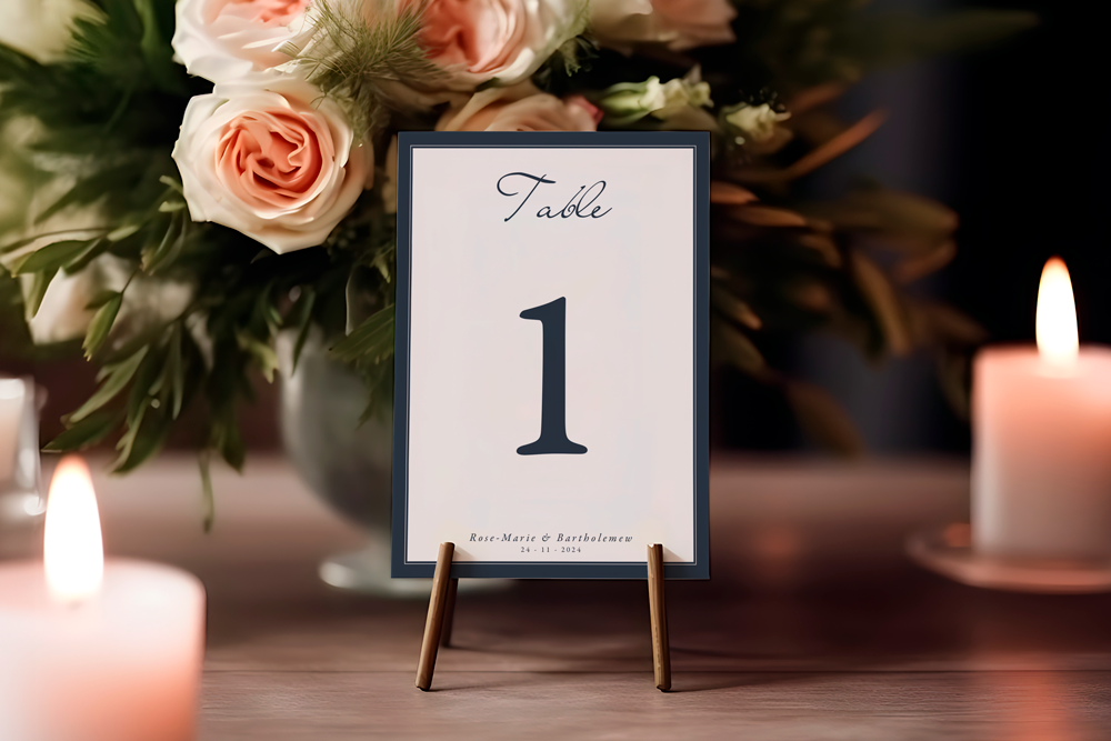 Table Number Sign