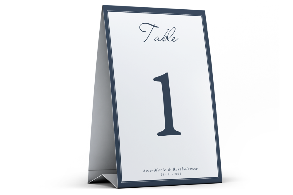 Table Number Sign