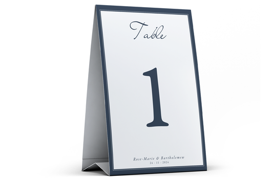 Table Number Sign