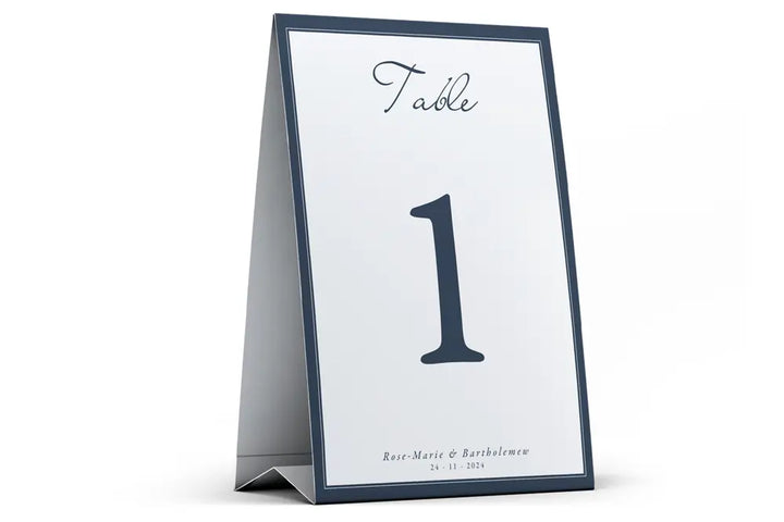Table Number Sign Elegant