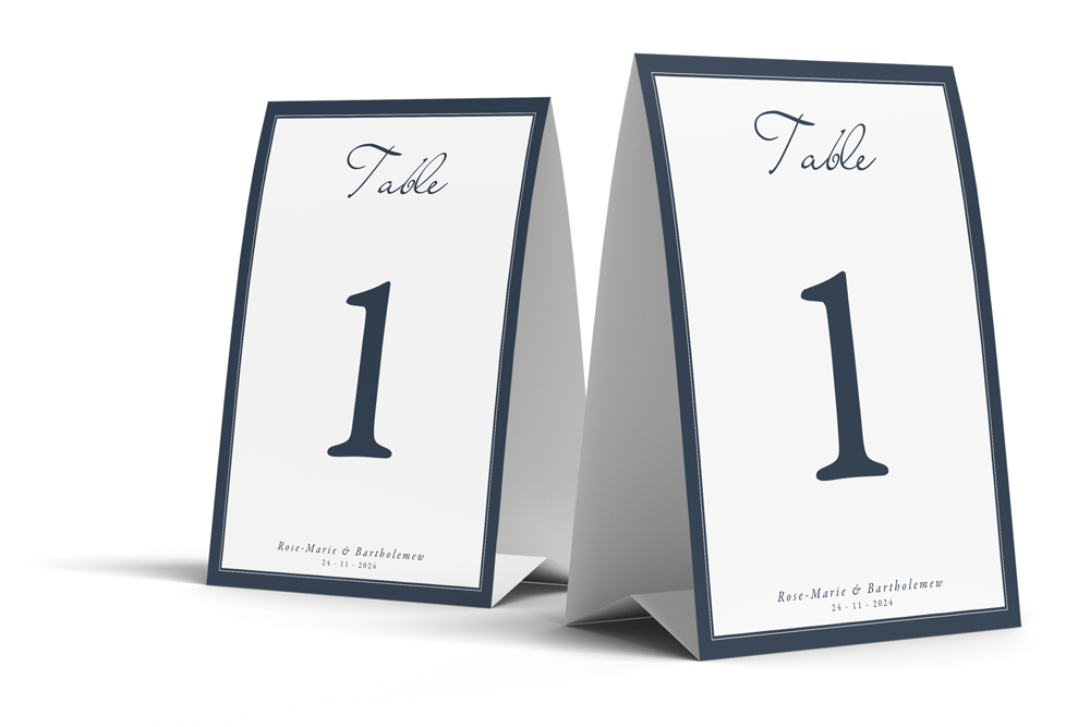 Table Number Sign