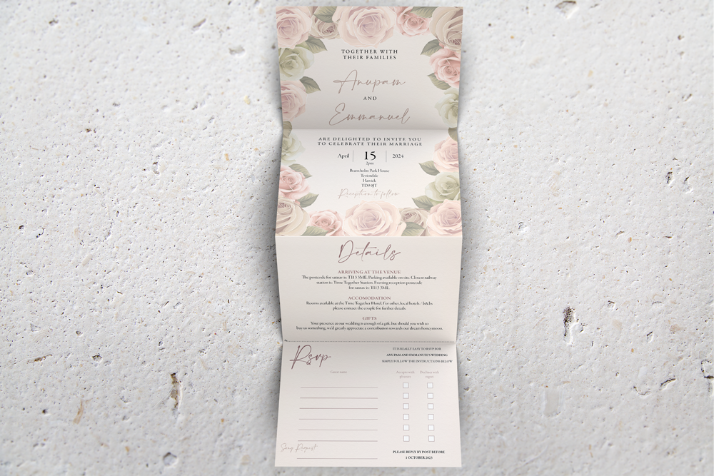Accordion Wedding Invitation