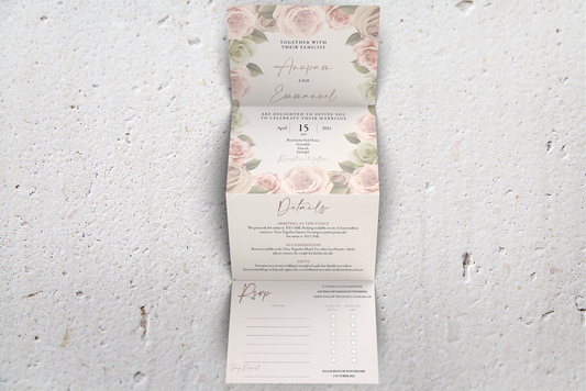 Accordion Wedding Invitation