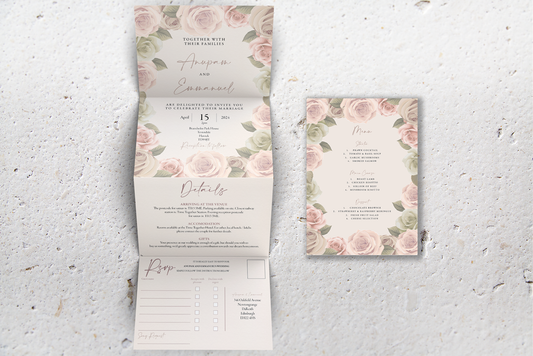 Accordion Wedding Invitation Deluxe