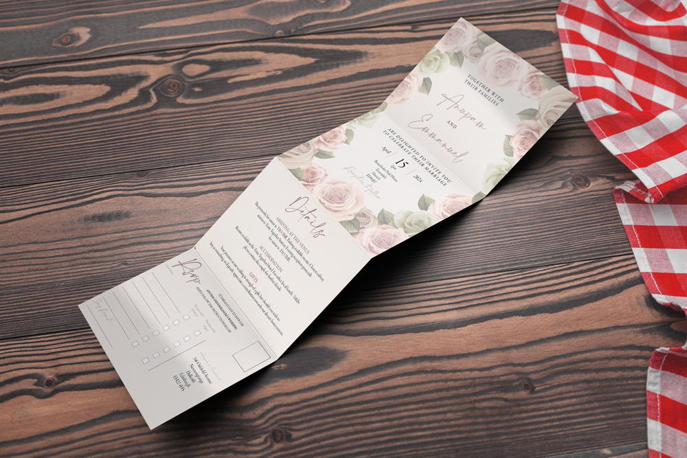 Accordion Wedding Invitation Deluxe