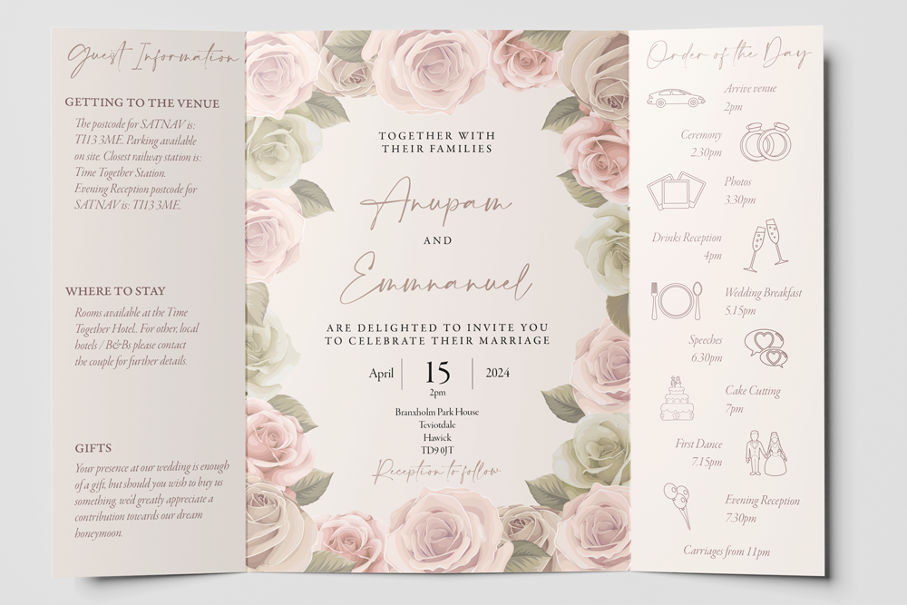Gatefold Wedding Invitation