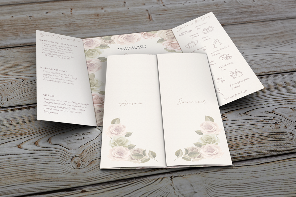 Gatefold Wedding Invitation