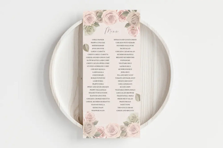 Buffet Menu Exquisite