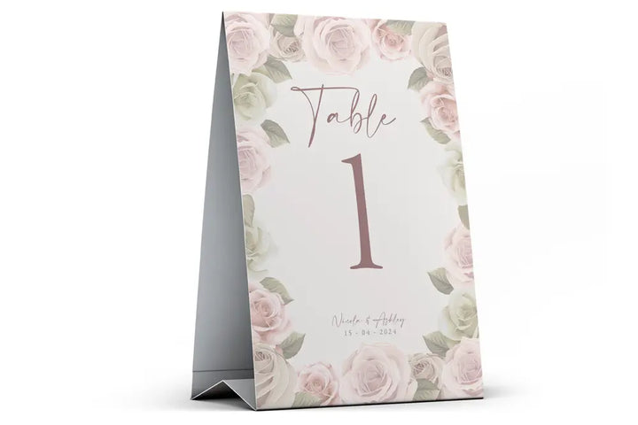 Table Number Sign Exquisite