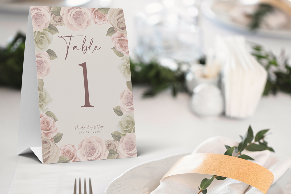 Table Number Sign