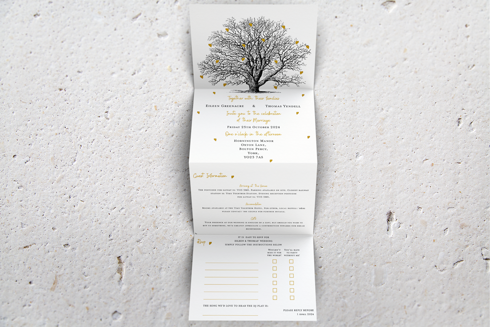 Accordion Wedding Invitation