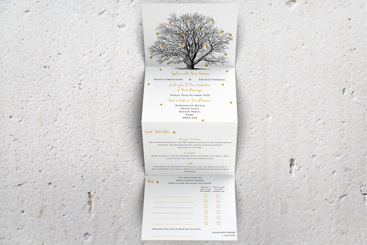 Accordion Wedding Invitation