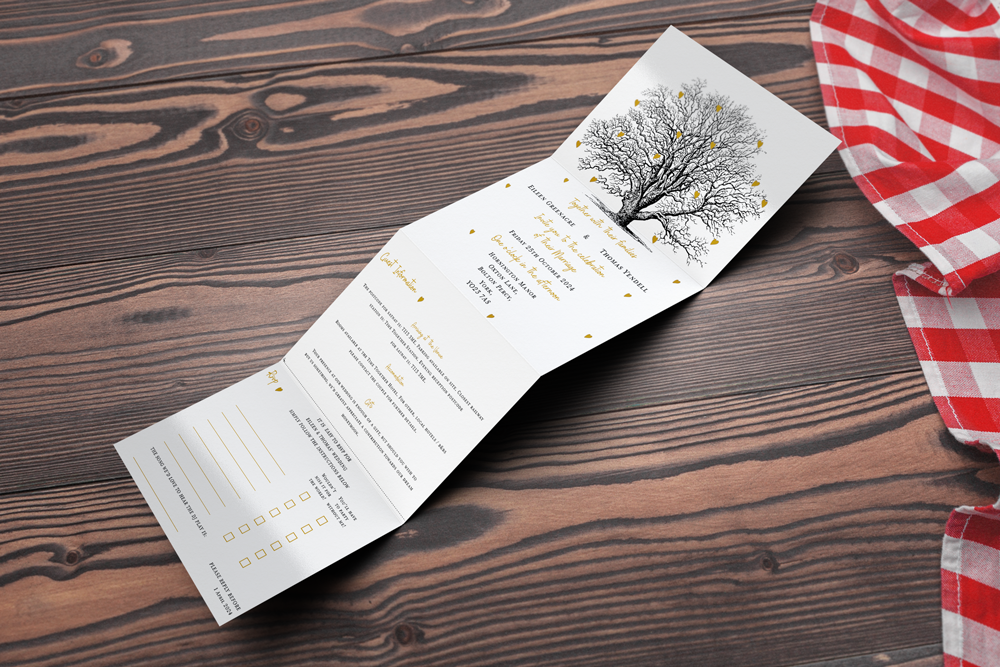 Accordion Wedding Invitation