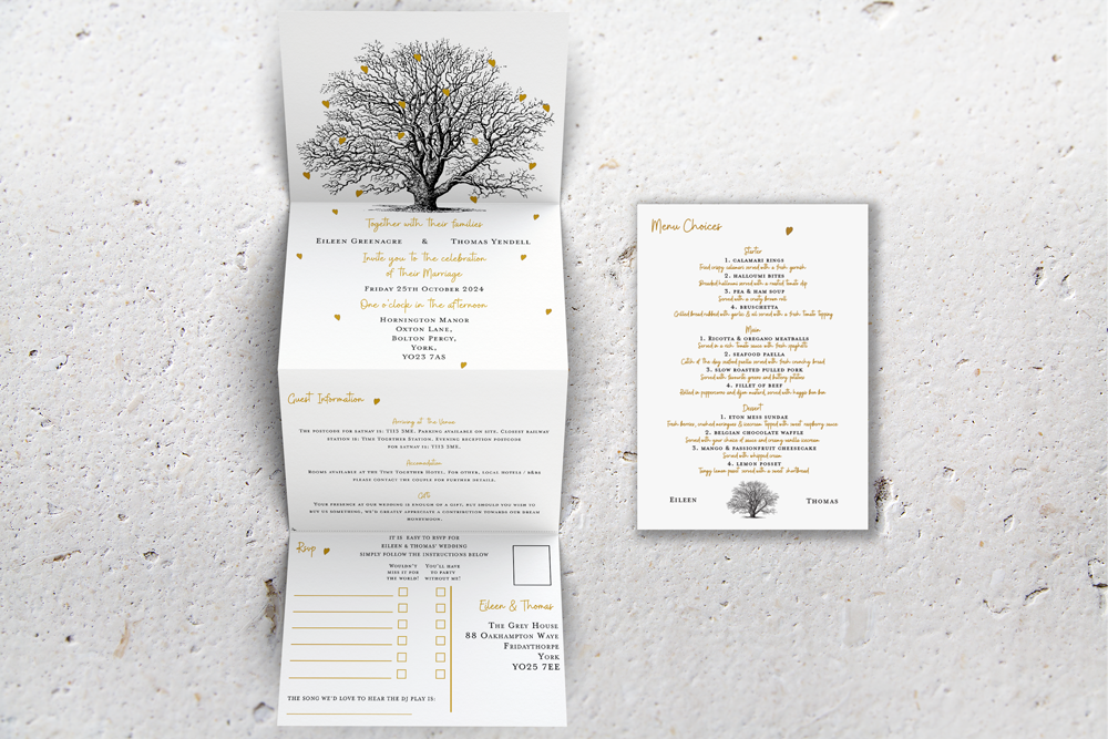 Accordion Wedding Invitation Deluxe