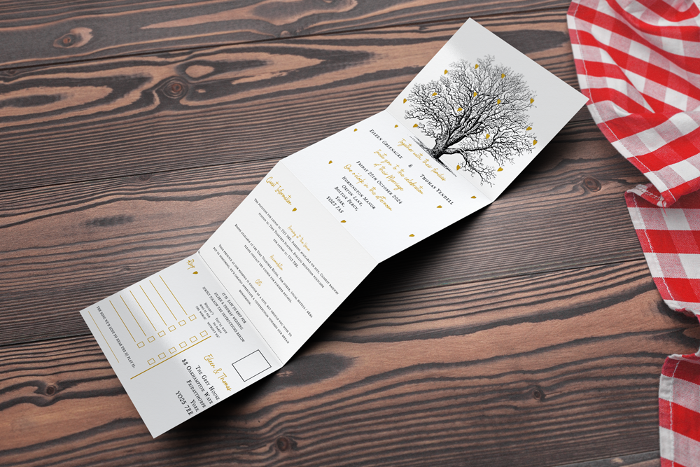 Accordion Wedding Invitation Deluxe