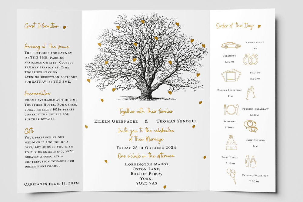 Gatefold Wedding Invitation