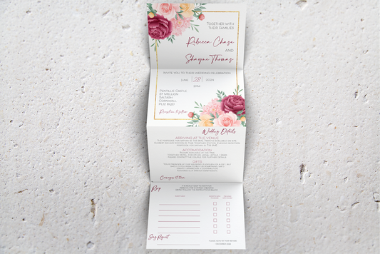 Accordion Wedding Invitation