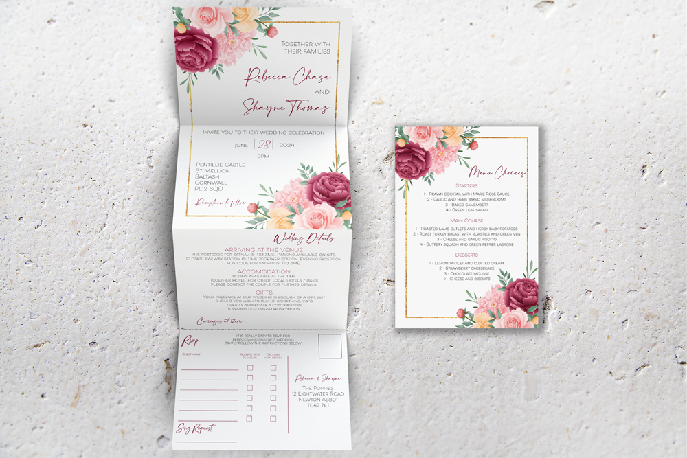 Accordion Wedding Invitation Deluxe