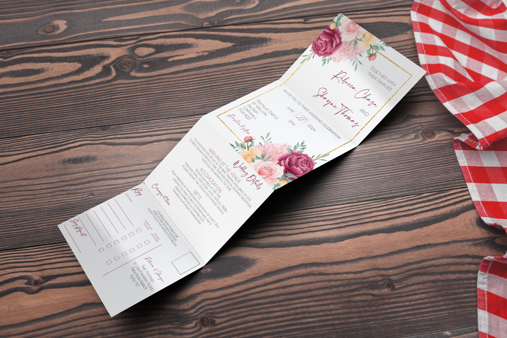 Accordion Wedding Invitation Deluxe