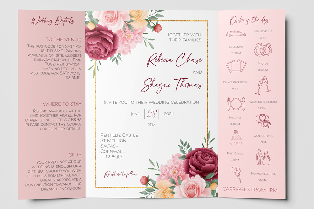 Gatefold Wedding Invitation